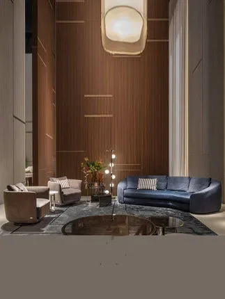 Italian luxury living room arc sofa multi seat settee arc commercial reception