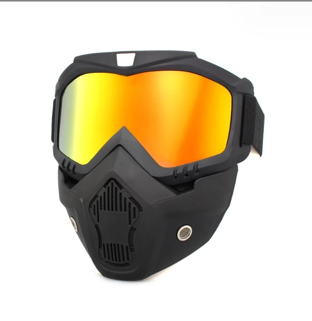 All-Terrain Tactical Cycling and Snowboarding Goggles with Detachable Face Mask