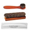 Chamois Leather Shoe Brush Horsehair Brush Boot Highlighting Polish For Car Seats Sofas 3