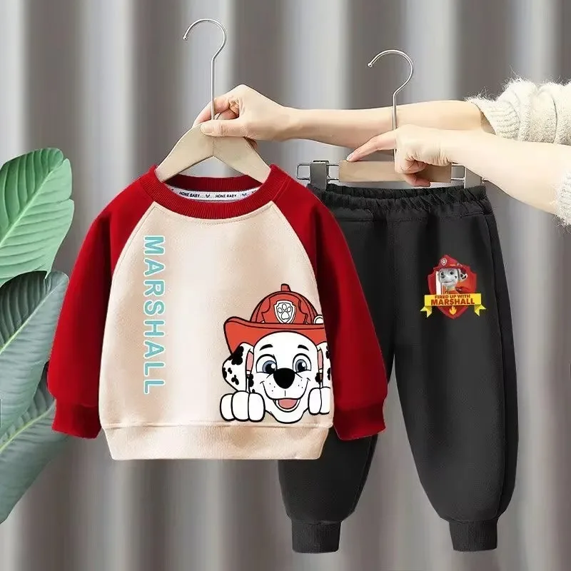 Autumn Winter Baby Girl Boy Clothes Set Children Cartoon Printing Sweatshirt Top and Pants Bottom 2 Piece Suit Cotton Tracksuit 6