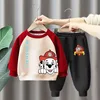 Autumn Winter Baby Girl Boy Clothes Set Children Cartoon Printing Sweatshirt Top and Pants Bottom 2 Piece Suit Cotton Tracksuit 6