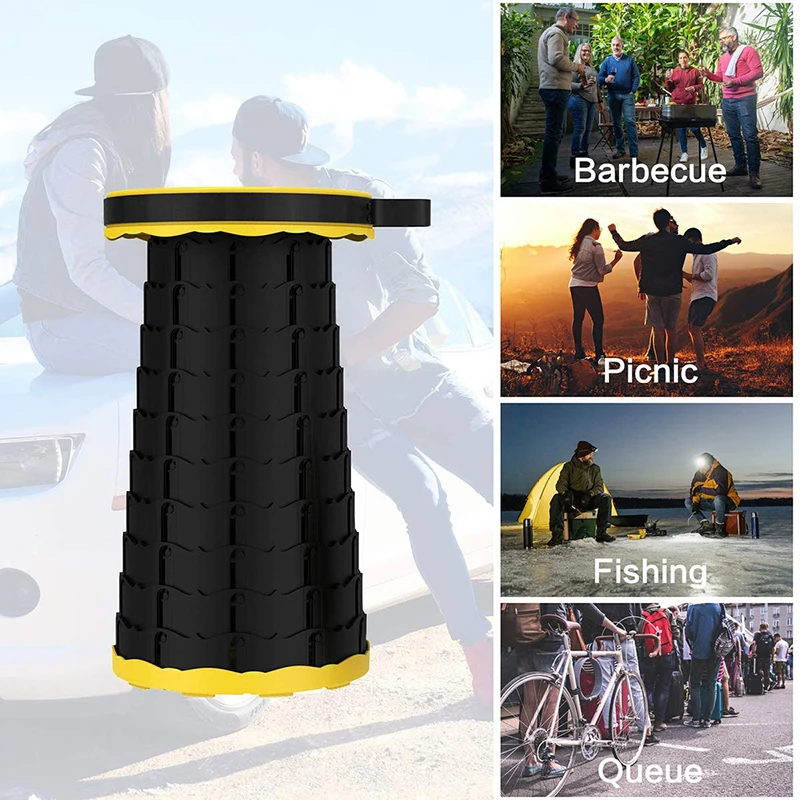 Telescopic Stool Retractable Stool Folding Chiar Fishing Chair Portable Camping Hiking Stool Outdoor Furniture Mini Chair