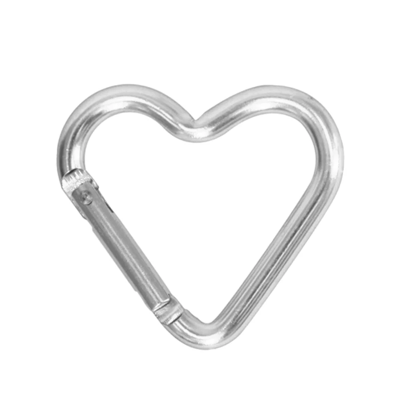 Outdoor Carabiner Heart Keychain Clip Aluminum Alloy Rings