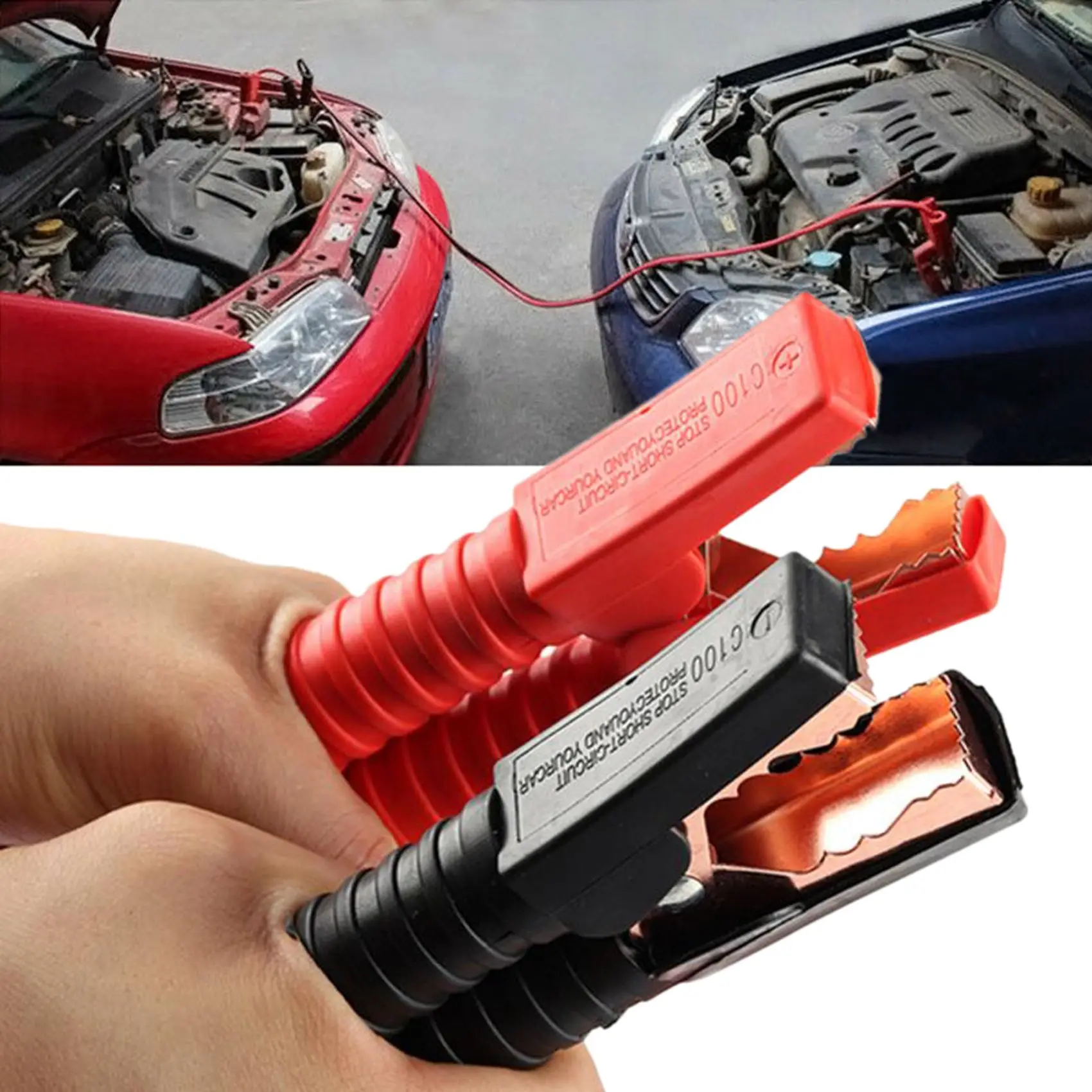 Car Battery Jumper Cable 6M 2000AMP Car Emergency Power Start Cable Whit Current Protector Car Battery Jumper Booster Line Copper Wire Clamps