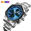 Skmei 3 Time Back Light Display Digital Watches Mens Full Steel Strap Quartz Wristwatch Countdown Clock Relogio Masculino 1