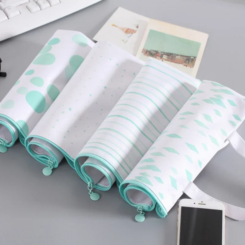 Green Mood A4 File bag Canvas Big Capacity Document Bag Business Briefcase Storage for Papers Stationery Student Gift