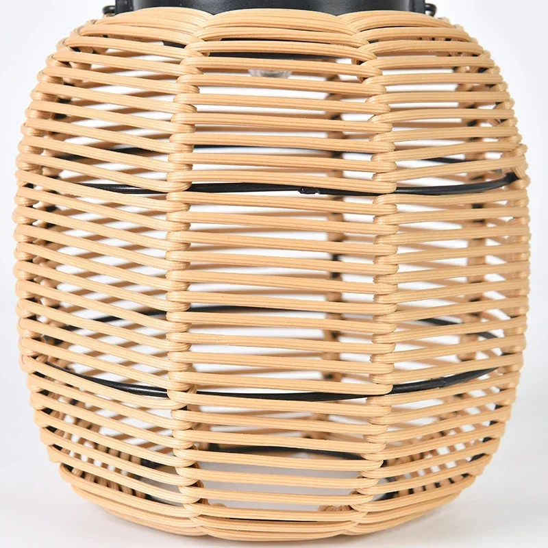 Solar Landscape Lamp 600mAh Imitation Rattan Yard Lantern Waterproof Lighting Ornaments Home Decor for Bedroom Outdoor  Backyard 5