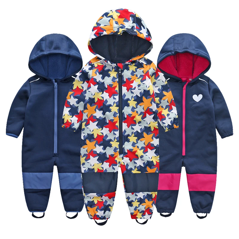 Ski Jumpsuits Children's Ski Jumpsuits Soft Shell Boys and Girls Jumpsuits Warm Waterproof Windproof Thin Section