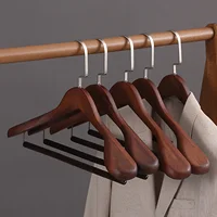 1pcs Wooden Suit Hanger Non-slip Solid Wood Rack Simple Style for Jacket Skirt Sweater Pants 2