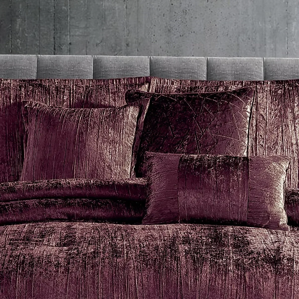 Riverbrook Home Turin Comforter Set, King, Plum, 7-Piece Set