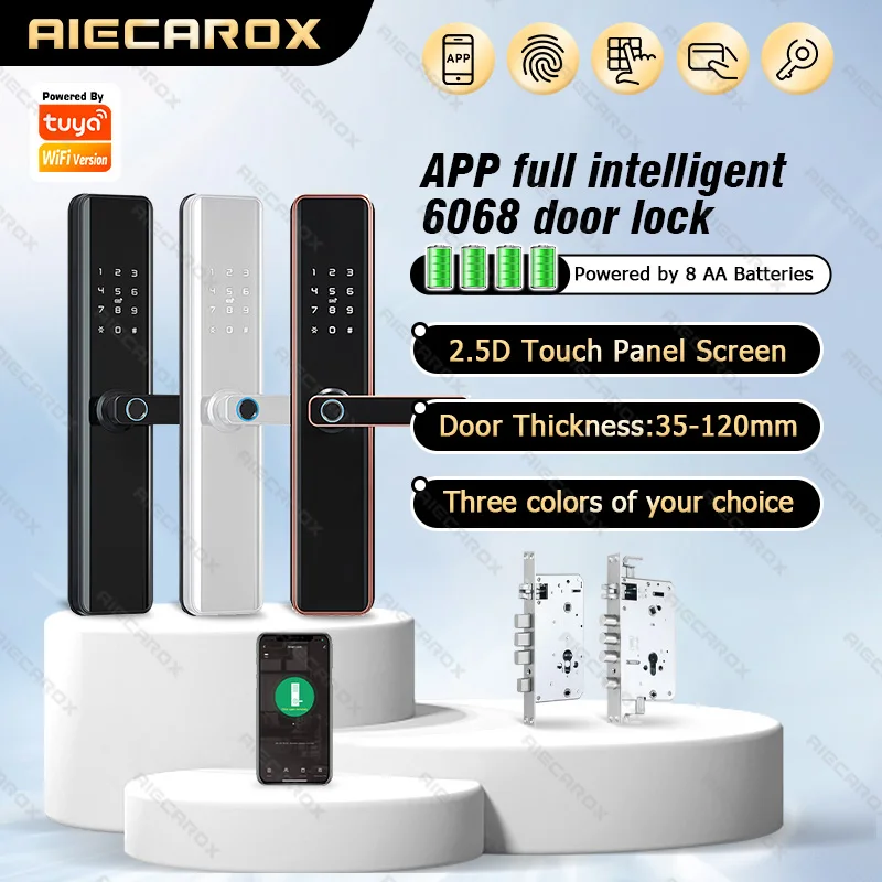 

Tuya wifi High Security Anti Theft smart door lock tuya wifi biometric Intelligent electronic fingerprint smart locks