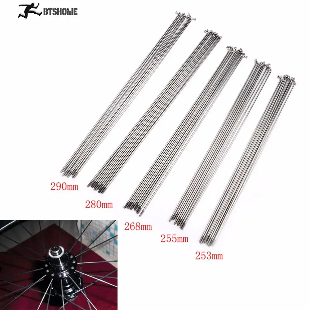 Bicycle Spokes Bicycle Parts Bike Accessories 10Pcs Mountain Road Bike Steel 14G 253~290mm