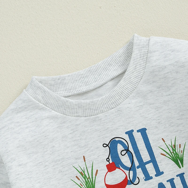 Baby Boy 1st Birthday Sweatshirt Crown & Letter Print Long Sleeve Round Neck Pullover Loose Tops