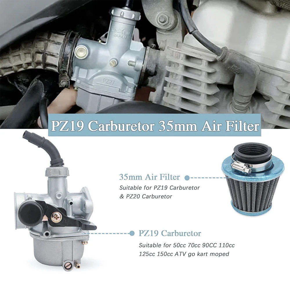 Carburatore PZ19 35mm Con Filtro Aria - Per ATV Dirt Bike 50cc-125cc, Compatibile TaoTao - Foto 2