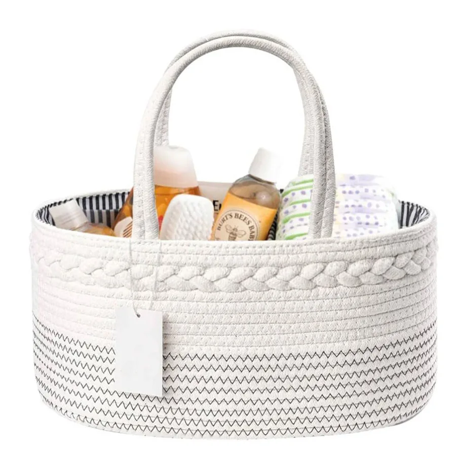 

Multifunctional Travel Out Portable Mommy Bag Cotton Rope Diaper Bag Diaper Storage Bag Baby Diaper Storage Basket