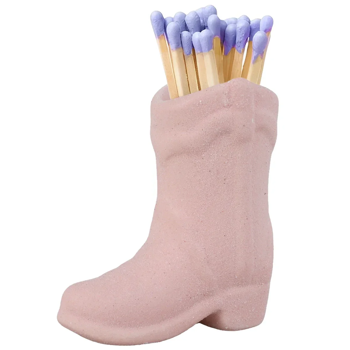 Cowboy Boot Match Holder Ceramic Match Jar Cute Boot Holder Portable Multipurpose Matchstick Indoor Decoration