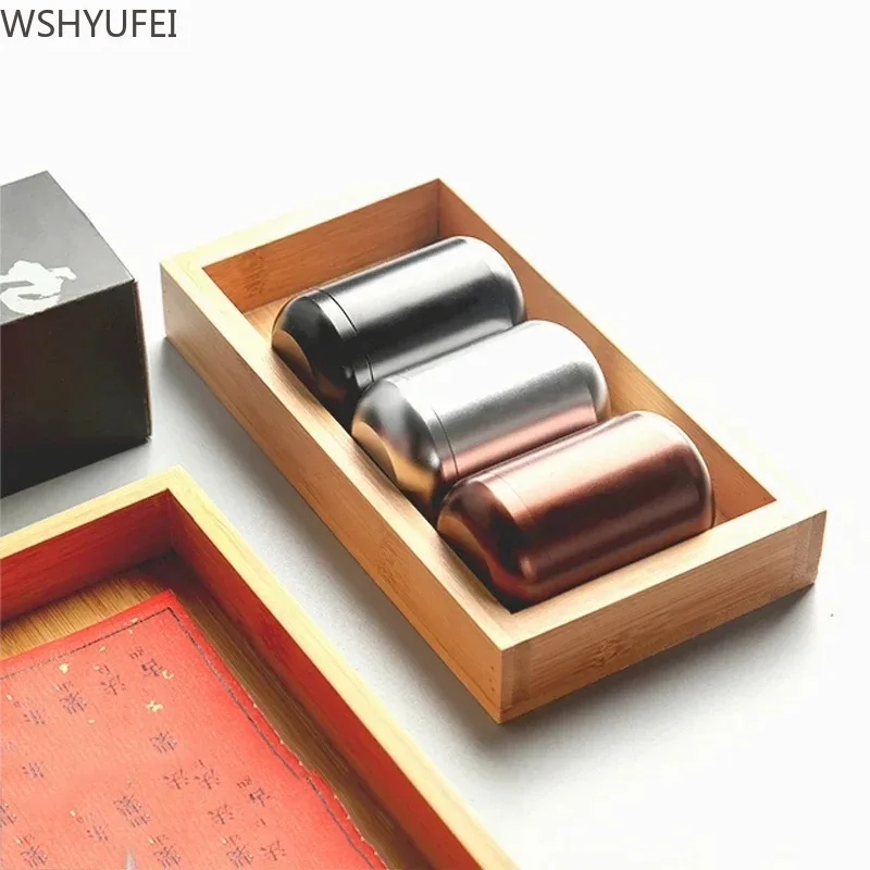 1Pcs Metal Capsule Travel Portable Tea Seal with Cover Coffee Bean Candy Cookie Collection Storage Tank Kitchen Storage