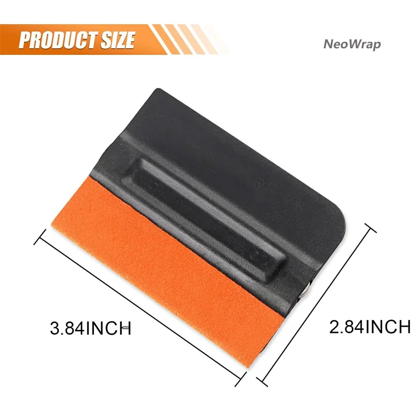 Magnetic Vinyl Wrapping Squeegee 2Pcs 4Inch Suede Felt Edge Tint Squeegee Car Window Film Scraper Decal Applicator for Stickers