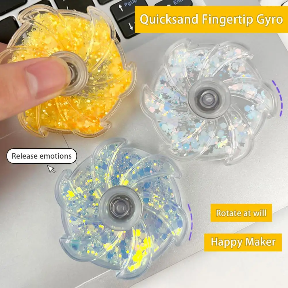Anti-stress Spinner Toy Fidget Spinner Toy Glitter Quicksand Flower Fidget for Stress Relief Finger for Kids fidget toy sensory fidget toy anti stress toy