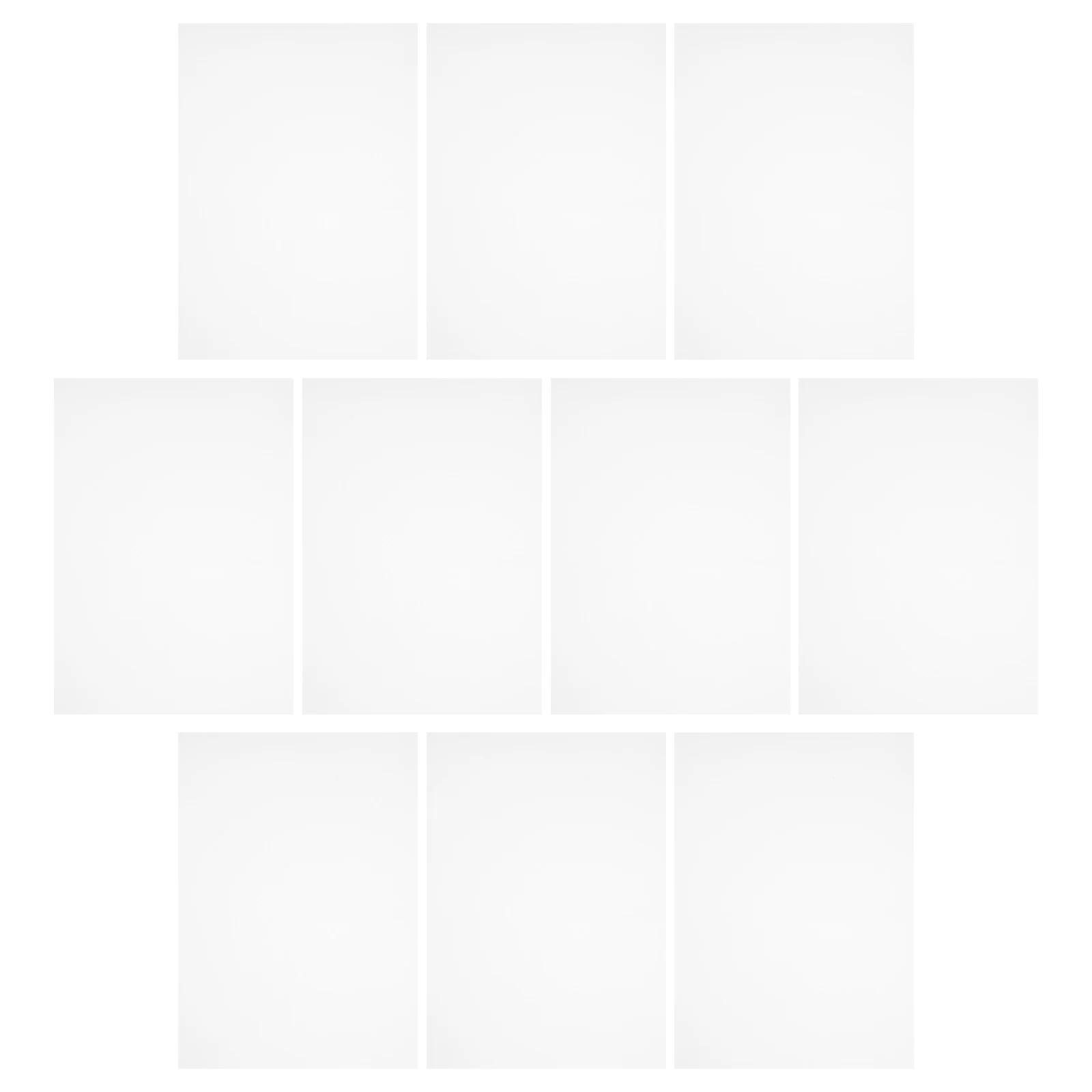

10 Pcs Frosted Photo Frame Transparencies Clear Glass Plates Pvc Plastic Panels for Crafts