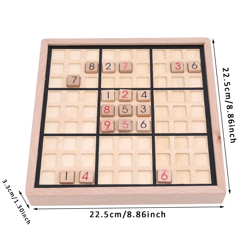 Children High Quality Sudoku Chess Wooden Puzzle Games Toy Gift Board Early Education Game Memory Dinner Party Family Kids 6