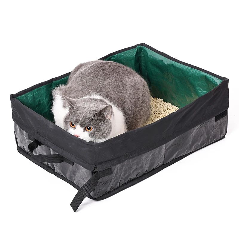 

Portable Cat Litter Box Dog Toilet Tray Outdoor Reusable Travel Oxford Litter Pan Travel Waterproof Pet Accessories