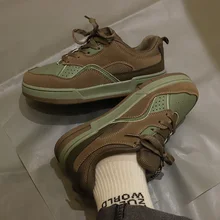  Trend Platform Women's Sneakers Breathable Spring Autumn Casual Lace Up Female Sports Shoes Woman Flats Sneakers Shoes Tennis 