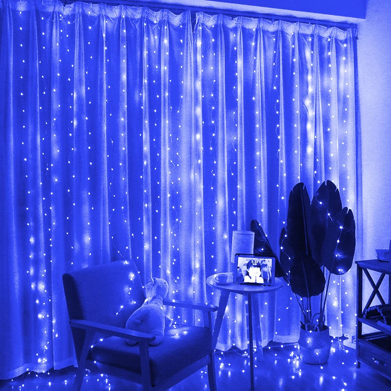 Guirnalda de luces navideñas con USB, guirnalda de luces navideñas, decoración navideña para el hogar, lámpara decorativa de Año Nuevo