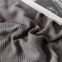 Soft Cozy 100% Cotton Throw Blanket Wide 100cm/150cm/180cm/200cm Plain Knitted Sofa Bed Cover Bedspreads Home Decor Thin Blanket 5