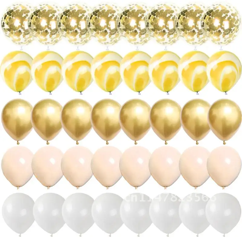 

Набор воздушных шаров из агата и мрамора, 40 шт.