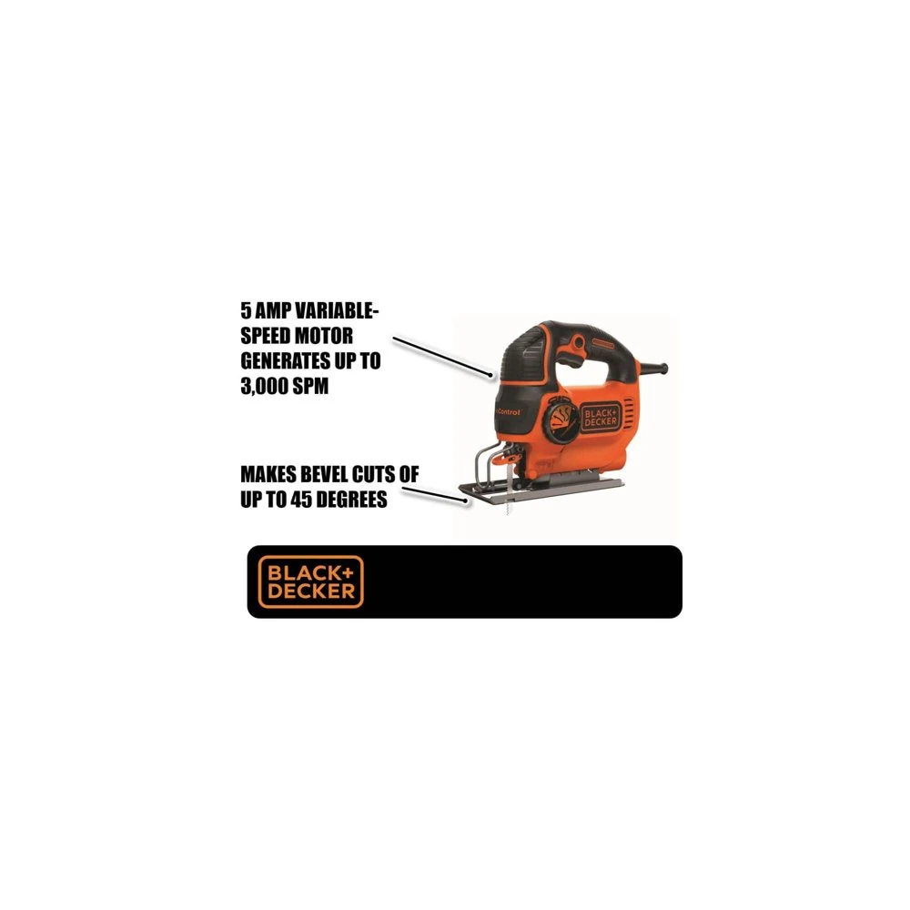 BLACK+DECKER Curve Control 5-Amp Jig Saw, BDEJS600C 