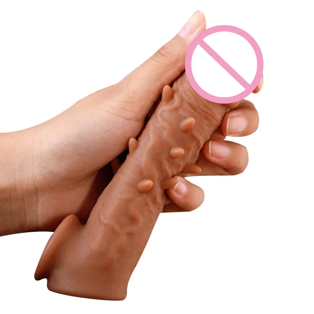 

Soft Silicone Dick Penis Extender Enlarger Vagina Stimulate Penis Sleeve Reusable Cock Ring Sex Toys For Men Delay Ejaculation