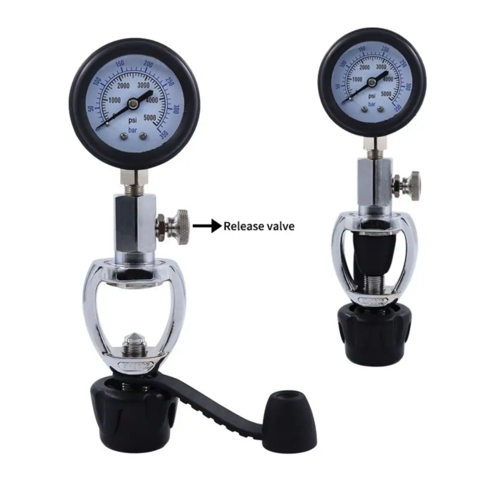 300Bar 4500Psi Yoke Air Tank Pressure Checker for Fill Station Scuba