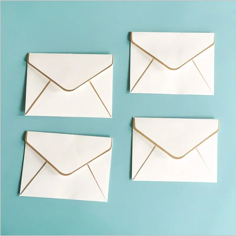 

50pieces Gold plated envelope FOR YOU MINI gold Cards Small Creative Decoration Invitation gift wholesale free shipping 10*7.5CM