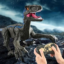 

2.4Ghz RC Simulation Dinosaur RC Velociraptor Intelligent Remote Control Dinosauria Toy with LED Light Roaring Gift for Child