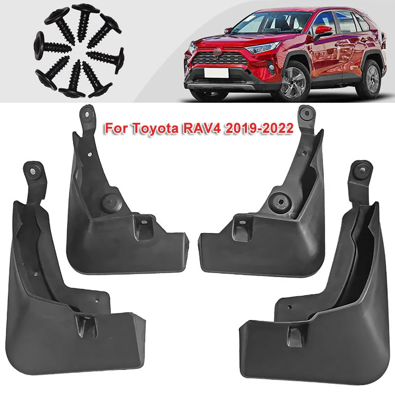 

4pcs/set Splash Mudguards Flaps Front Rear Wheels Fender for Toyota RAV4 2019-2022