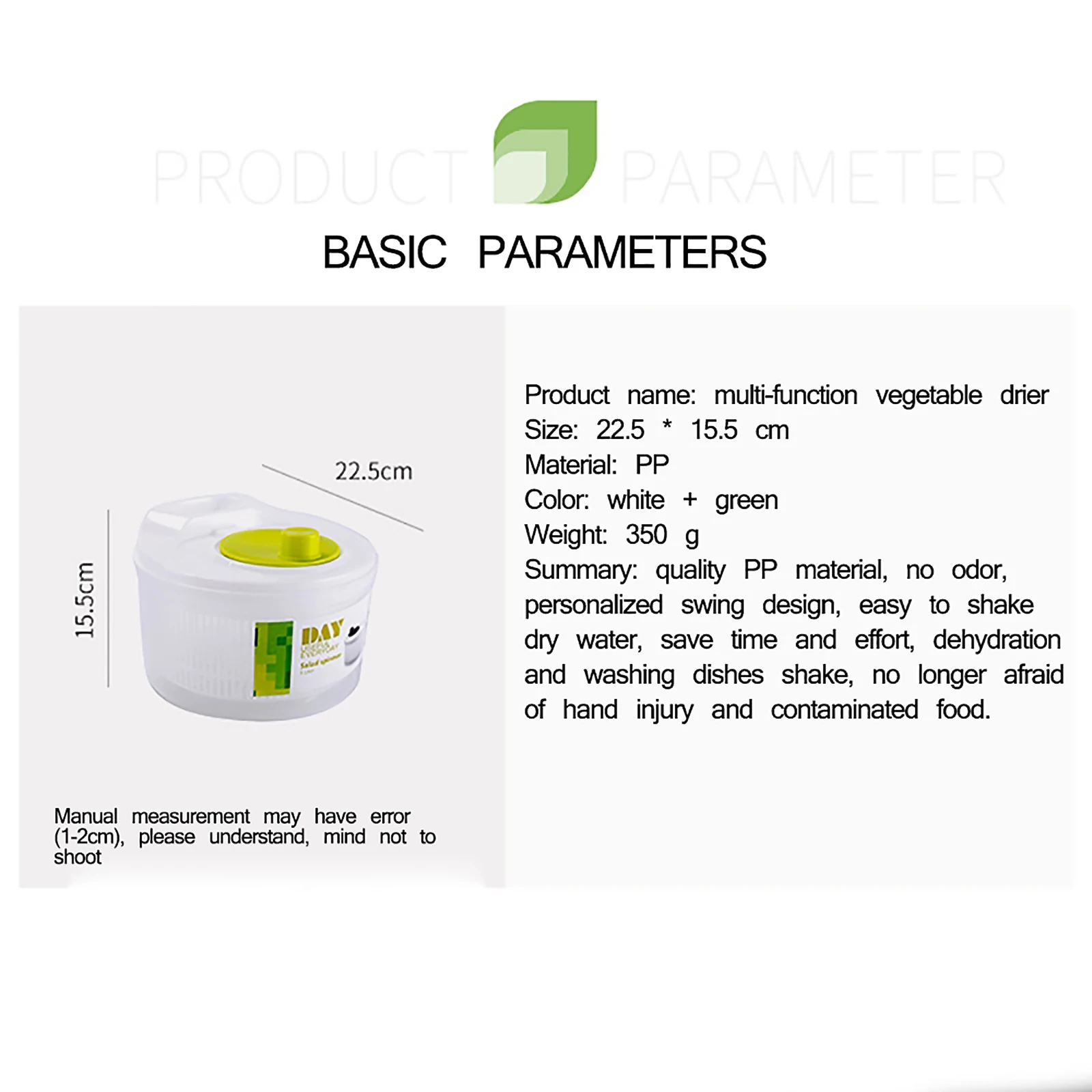 Filtro Crisper para Lavagem e Secagem, Legumes