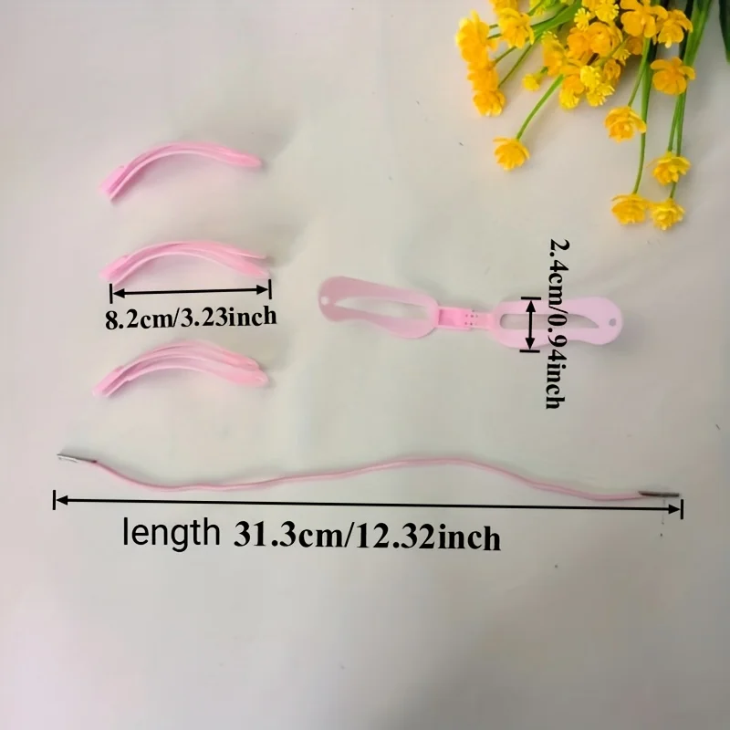 초보자 친화적인 눈썹 메이크업 카드 세트, 통합형 조절 가능 눈썹 템플릿, 다기능 눈썹 다듬기 및 모양 만들기 도구