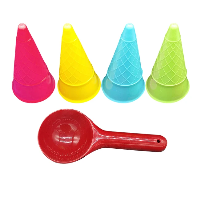 5 Pcs/lot Cute Ice Cream Cone Scoop Sets Beach Toys Sand Toy For Kids  Children Educational Montessori Summer Play Set Game Gift - Realistic  Reborn Dolls for Sale