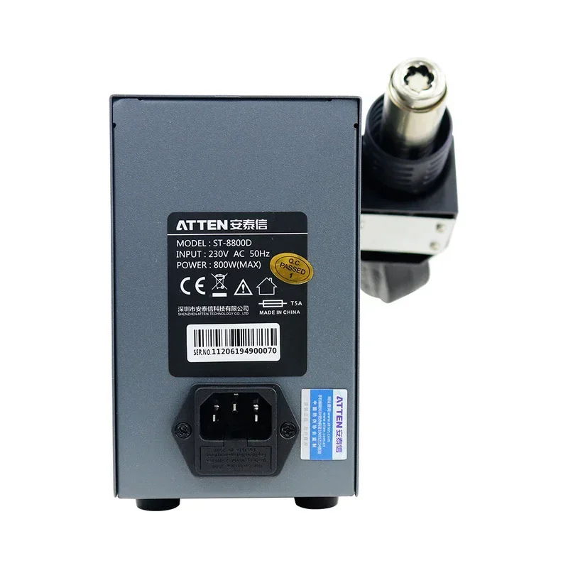 ATTEN ST-8800D 800W Intelligent Hot Air BGA Rework Station 100℃-500℃ Temperature Control Heat Gun Station for PCB Desoldering 4