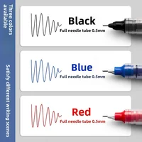 10 шт., высококачественная гелевая ручка иглы, прямые жидкие шариковые ручки, идеальные канцелярские принадлежности Kawaii для школы/офиса, письменные принадлежности — изображение 2
