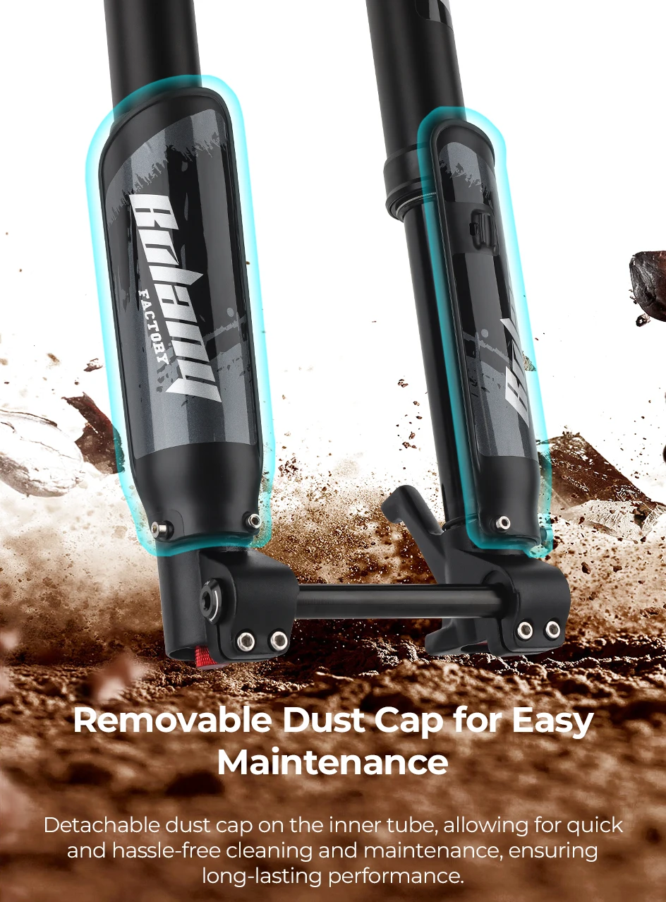 Description Picture 6 of itemBOLANY Downhill MTB Electric Bike Motorcycle Dual Crown Inverted Air Fork Shock Absorber 15*110mm Boost Fork 26/27.5/29inch