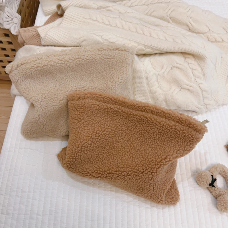 

Однотонная плюшевая косметичка-карандаш из овечьей шерсти, женская сумочка для косметики, Мягкая шерстяная дорожная сумка для туалетных принадлежностей, женская красивая сумочка, клатч