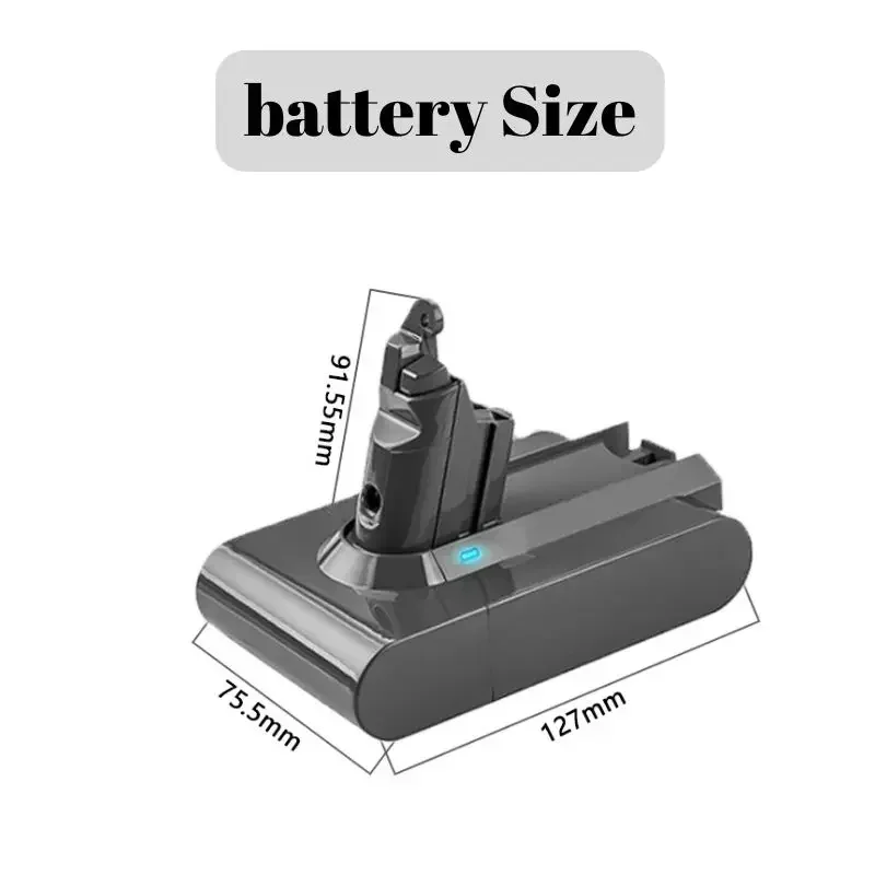 for Dyson V6 Battery 21.6V 12800mAh for Dyson V6 Vacuum Cleaner DC58 DC59 DC62 650 770 880 SV03 SV04 SV05 SV06 SV07 SV09 vacuum cleaner battery