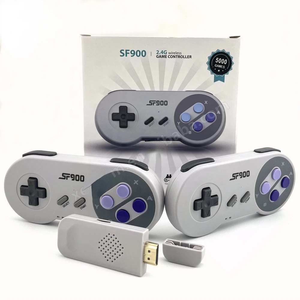 SF900 Retro Game Mini Game Stick Built in 5000 Games Video Game Console for Super  Nintendo SNES NES 2.4G Wireless Gamepad Gaming - AliExpress