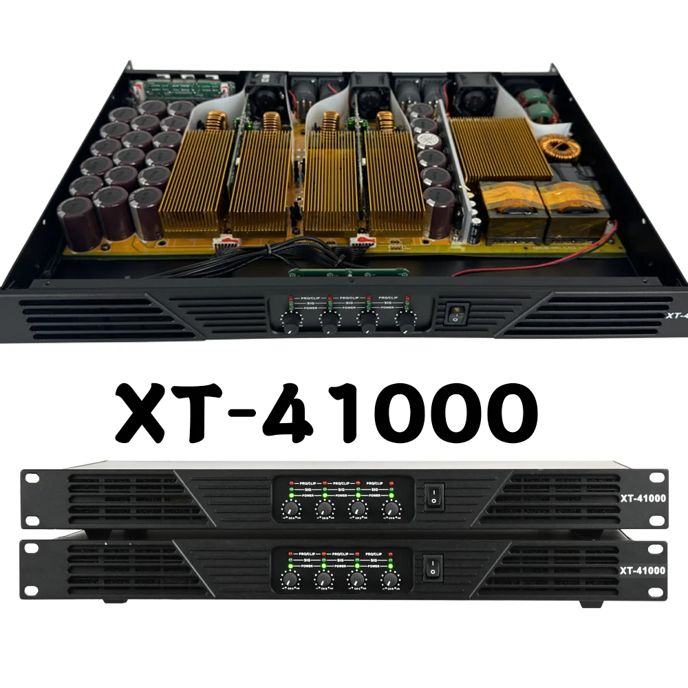 ShennDare XT-41800 4x1800W 8OHM 프로페셔널 디지털 파워 앰프 4채널 라인 어레이 스피커 앰프 DJ 서브우퍼 프리앰프 4x2800W 4OHM 클래스 D 1U 사운드 앰프