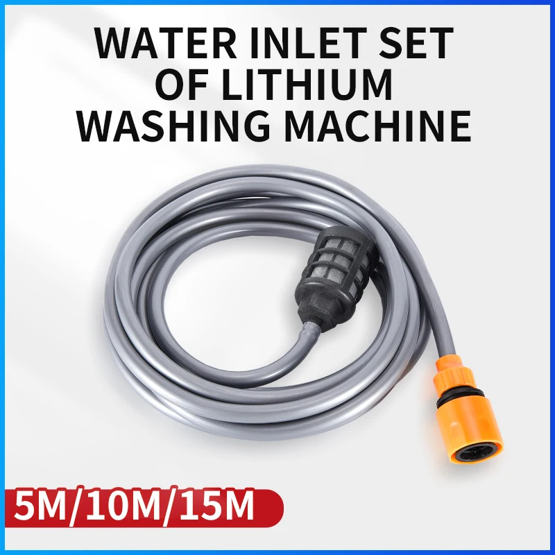G3/8 Water Inlet Pipe Set For Lithium Battery Wash Gun 5m/10m/15m Pipe For Wireless High Pressure Washer Car Accessory 3