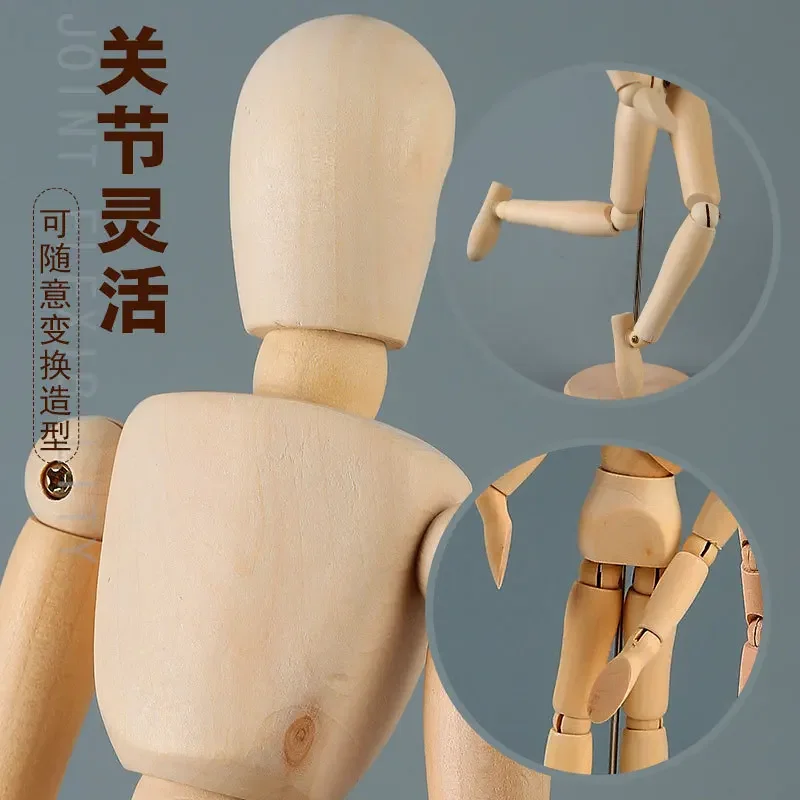 Wooden Hand Figurines Rotatable Joint Hand Model Drawing Sketch Mannequin 6