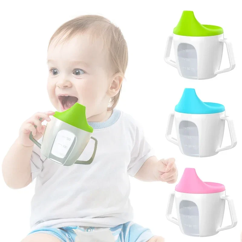 Baby Learning Drinking Cup Water Bottle with Double Handle BPA Free Leakproof Infants Duckbill Cup