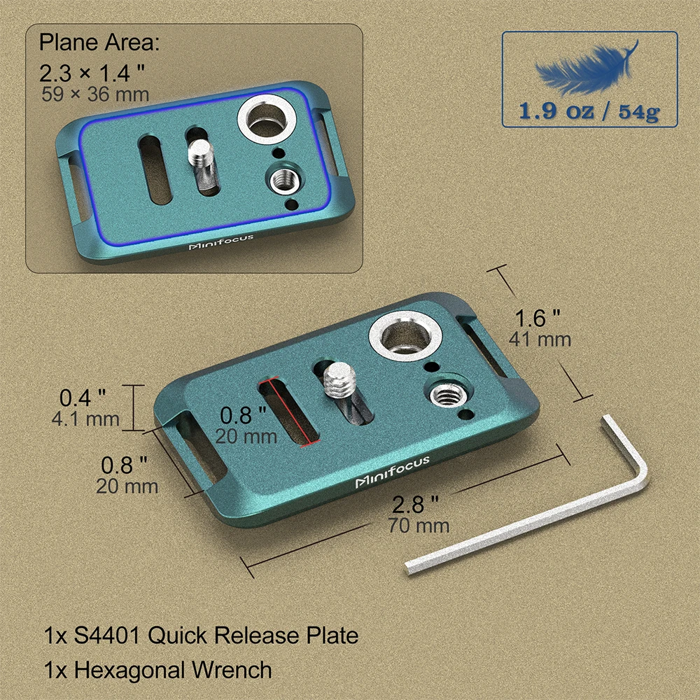 PGYTECH Piastra E Morsetto A Rilascio Rapido, Attacco Arca - Foto 5
